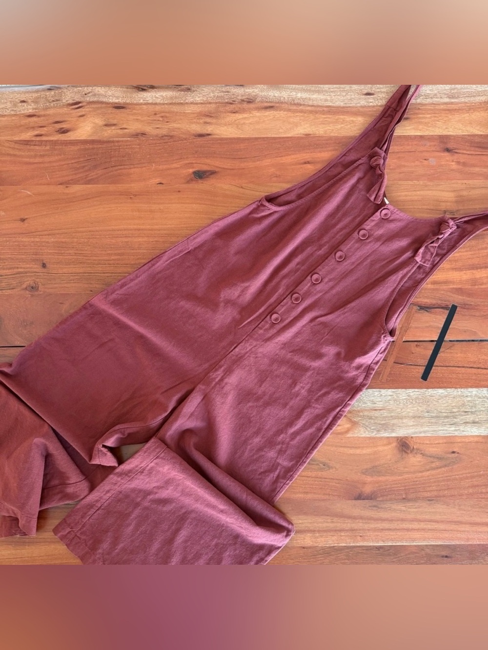 Essue Rust Brown cropped jumpsuit